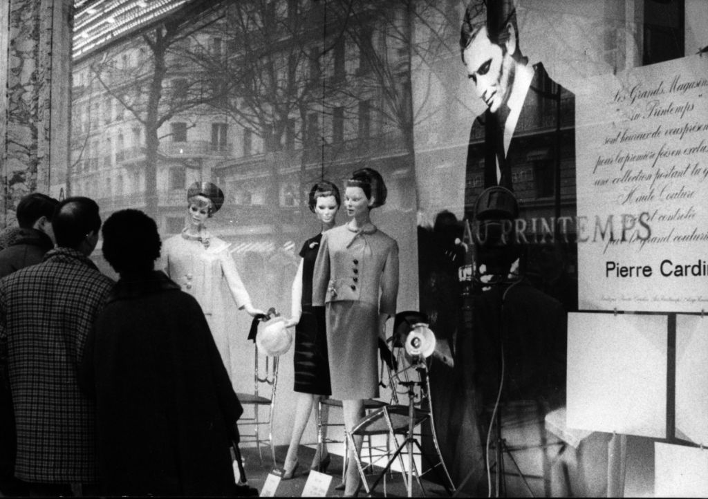 Pierre Cardin's ready-to-wear collection at Printemps Paris 1959