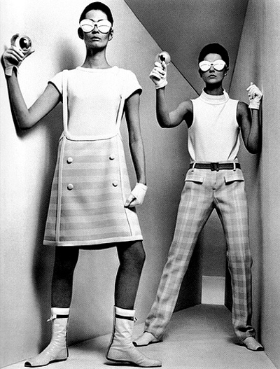 French fashion designer André Courrèges haute couture 1965