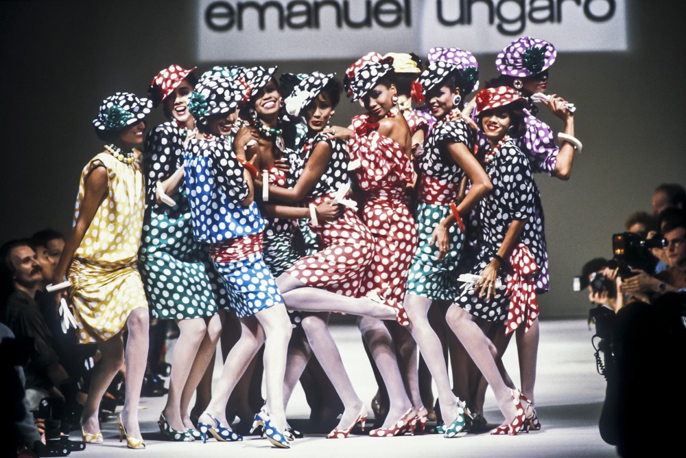 Fashion designer Emanuel Ungaro famous for his polka-dots patterns